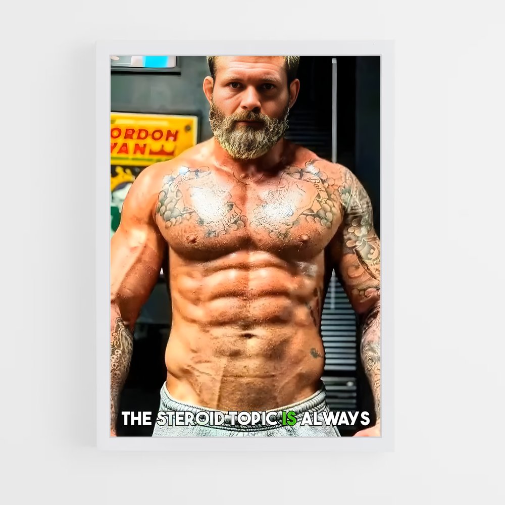 Poster Barbe et Force – affiche Jiu-jitsu brésilien (vue 3)